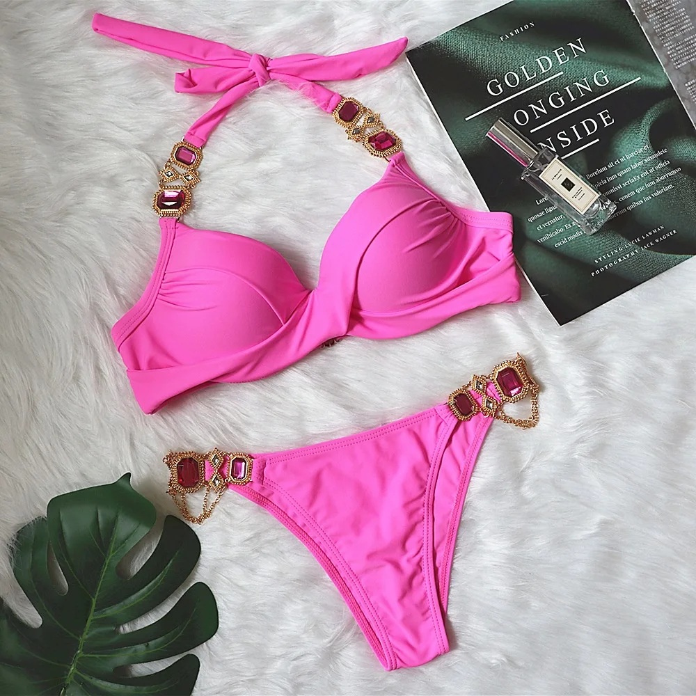 2021 New Wholesale Excellent Design Bathing Suits Sexy Triangle Swim Wear Letter Bikinis Woman Swimwear Brands Designer Swimsuit