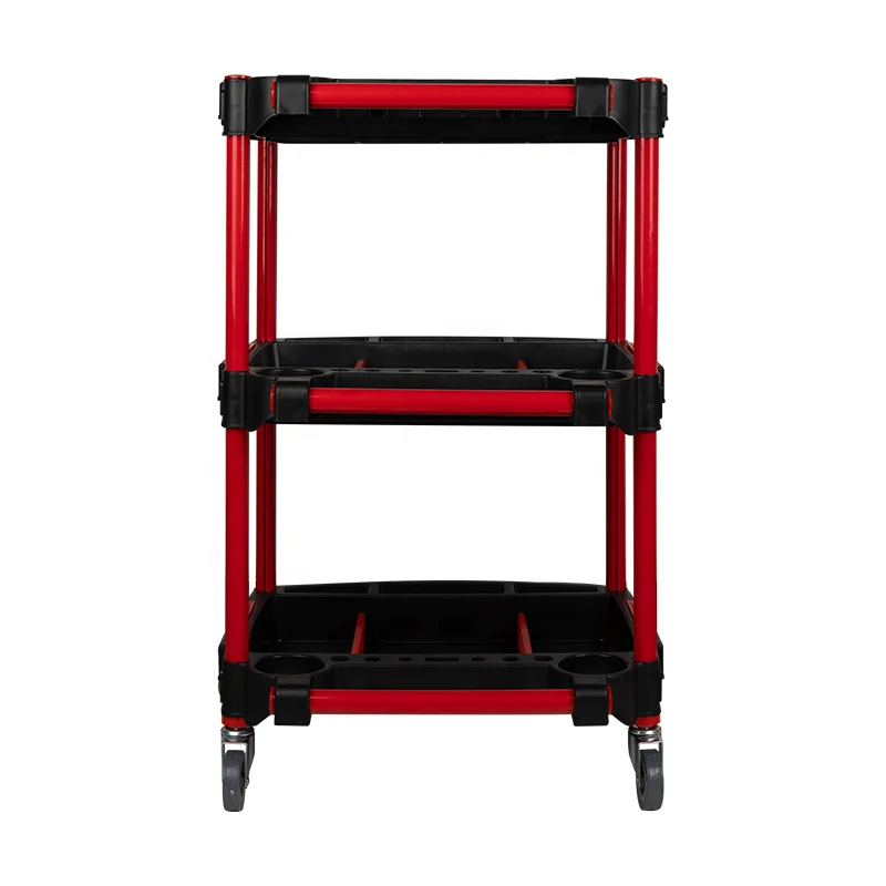 Best Sale Auto Repair Tool Cart 3 Shelf Tool Cart Car Detailing Trolley Detailing Cart