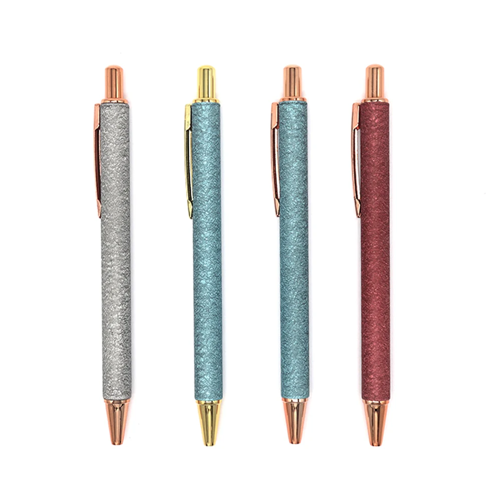 
customized metal gel pen ball point pen slim metal pen with pattern paint 