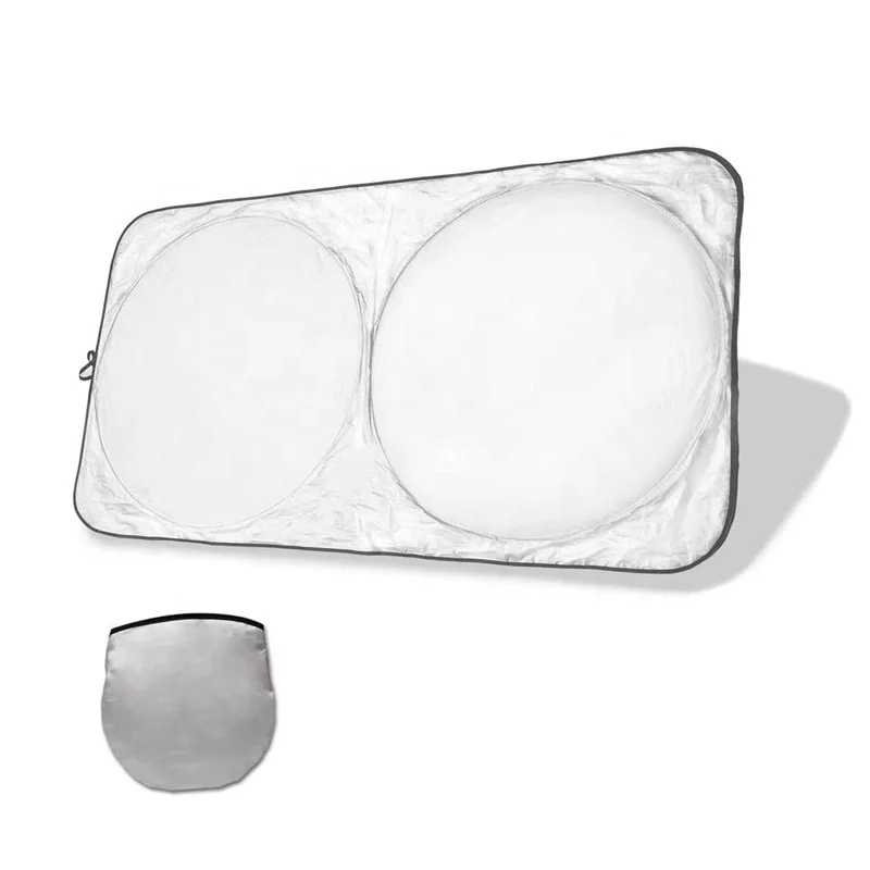 Blocks UV Rays and Heat 190T Polyester Foldable Car Windshield Sun Shade Cover