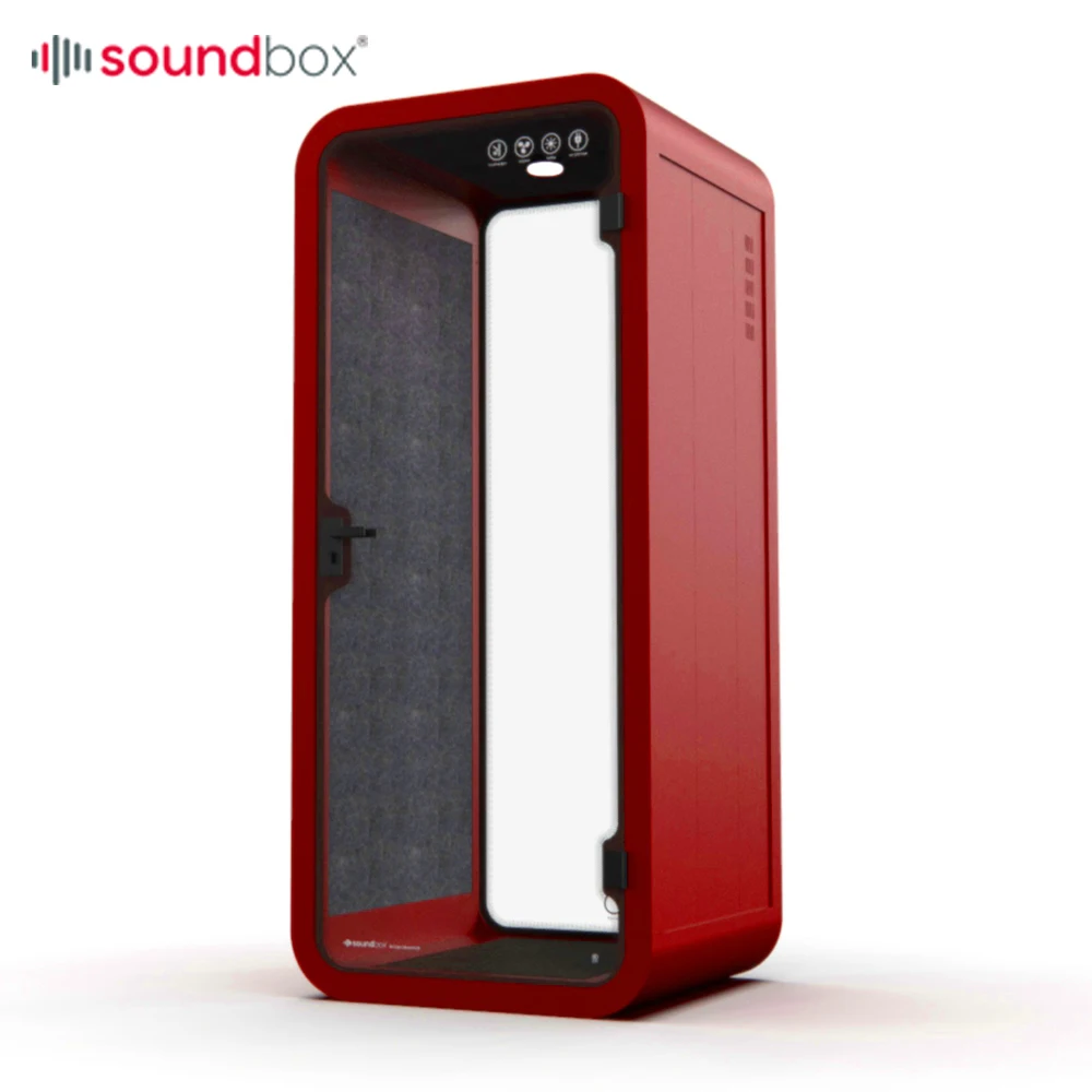 Soundbox офисная звукоизолированная кабина из закаленного стекла, съемная небольшая Звукопоглощающая Одиночная телефонная будка для продажи