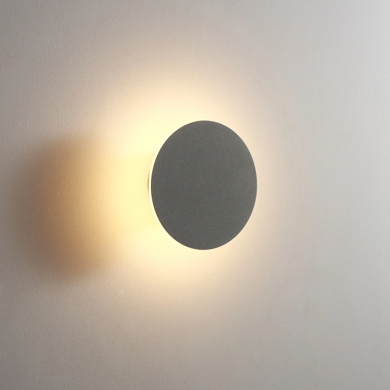 Modern 6W Outdoor wall lamp round aluminum led exterior wall lights