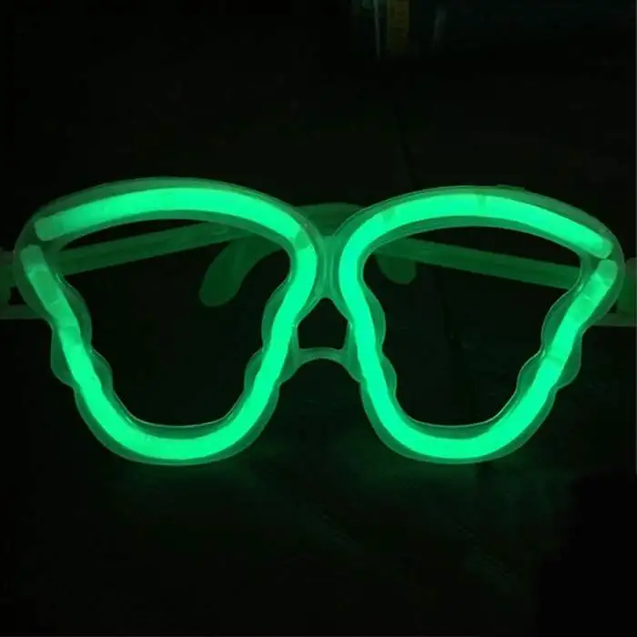 lovely shape glow glasses for halloween skeleton glow glasses for party