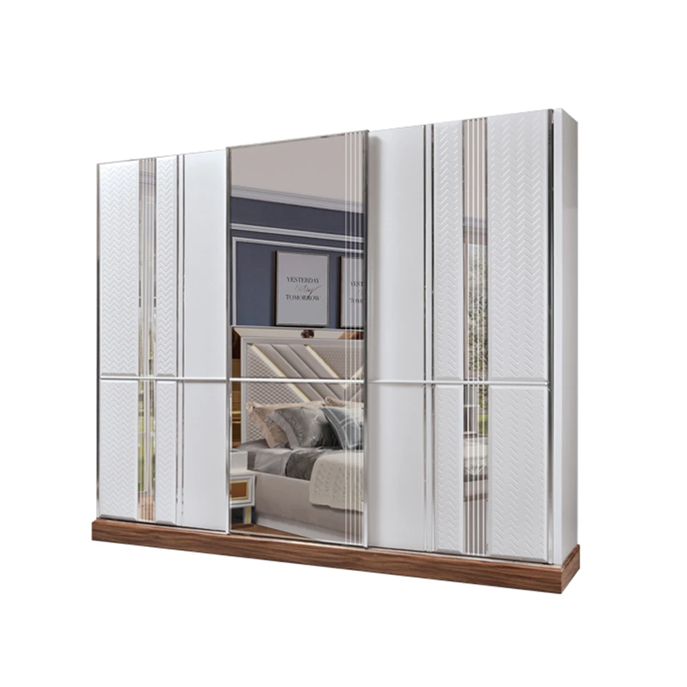 Foshan modern cheap simple design bedroom furniture MDF wooden turkey bedroom set