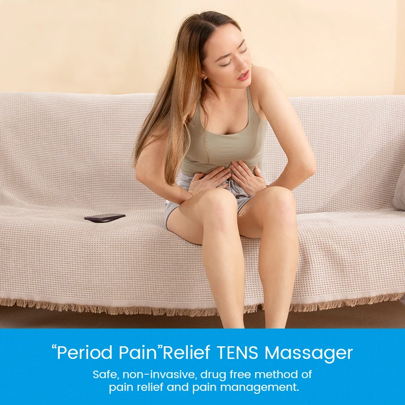 6 Modes Dual Channels Female Period Cramp Menstrual Massager Physiotherapy Period Pain Relief Tens Machine