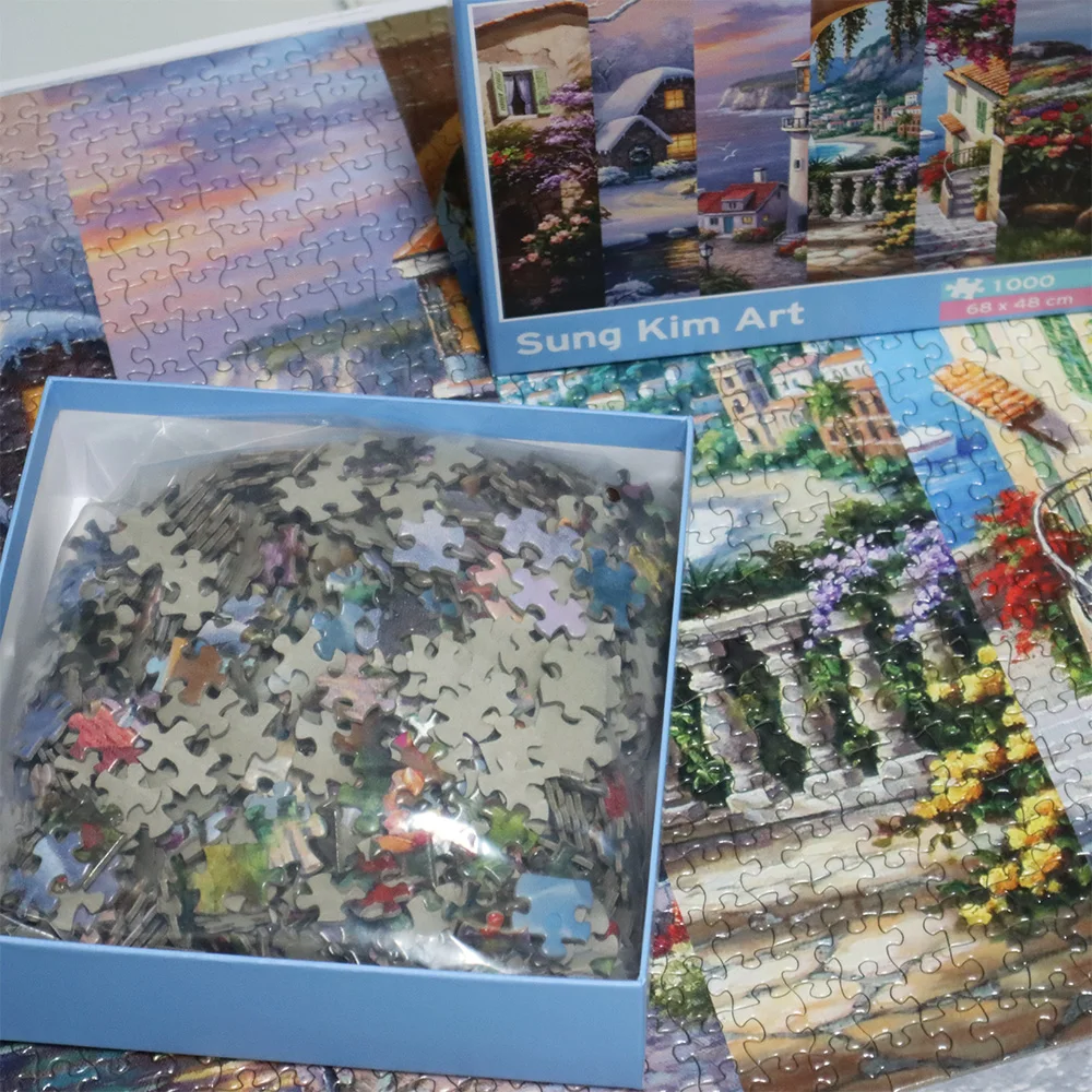 Educational Intellectual Fun Game Toys Jigsaw Puzzle for Kids, Buffalo Games Classic Oil Paintings 1000 Pieces Jigsaw Puzzle