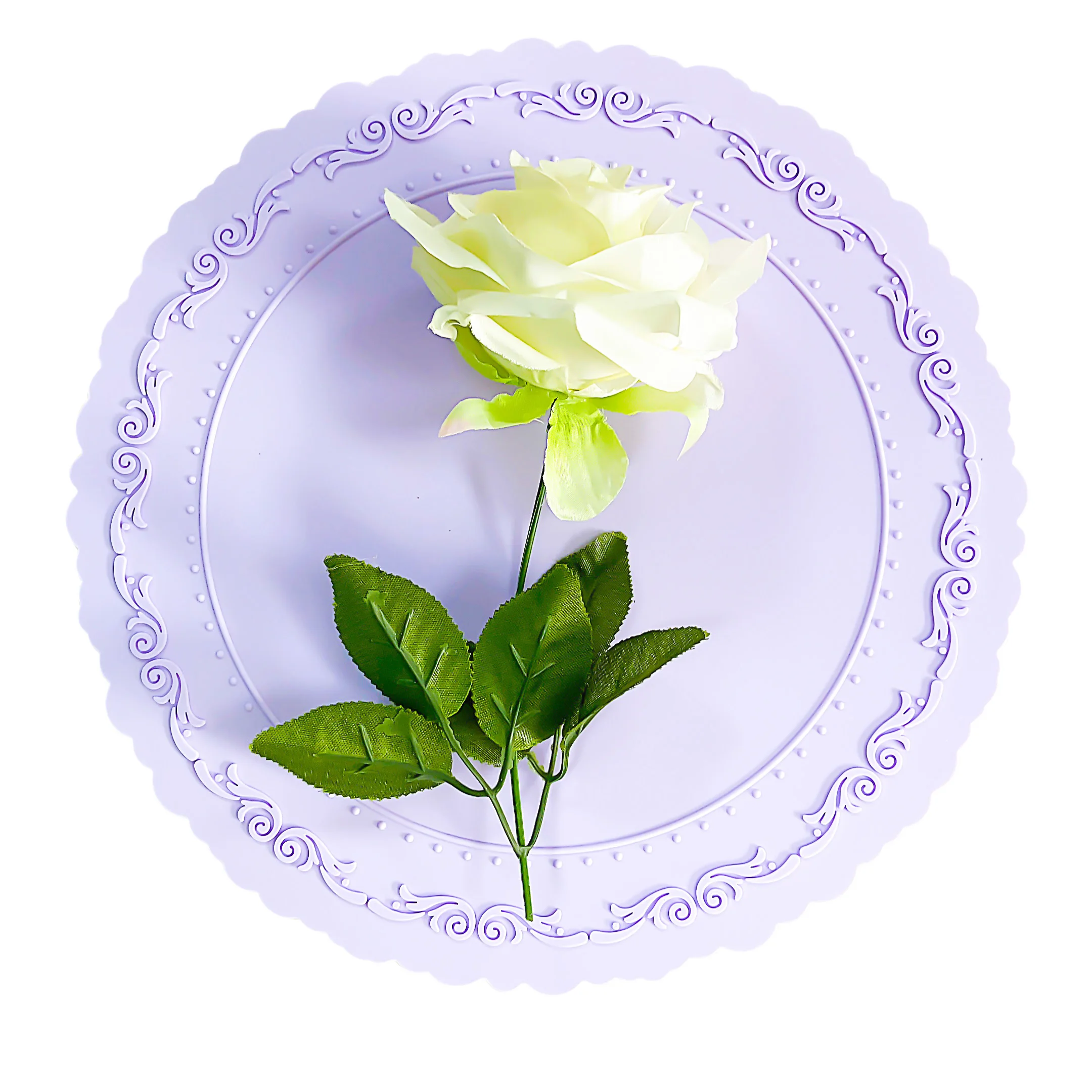 European embossed silicone dining mat anti slip customized rectangular heat resistant table mat printed soft silicone meal mat