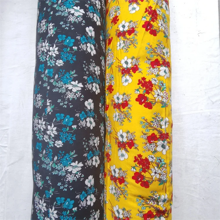 High Quality Floral Viscose Fabric Ready Goods New Styles Rayon Fabric Viscose Material For Women Blouses