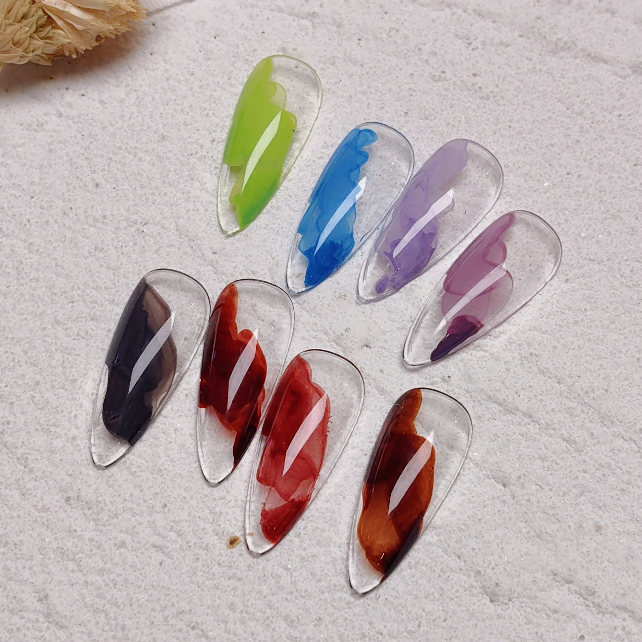 MH vegan halal gel polish marble onyx liquid pigment for paint glass nail polish oil bottle 15ml with brush double color powder