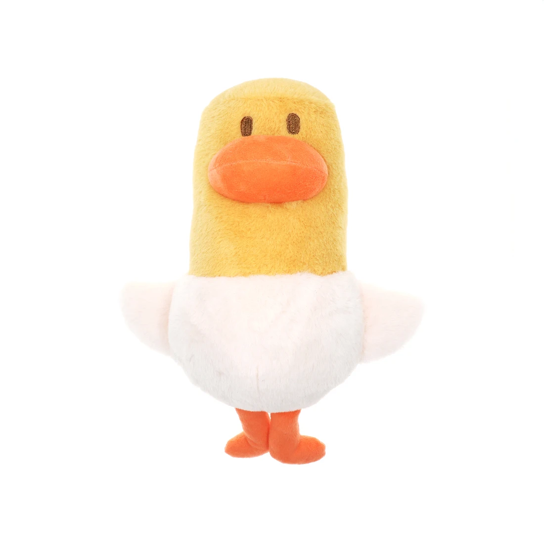 Wholesale customized cute duck plush toy embroidered soft cloth duck bucket stuffed animal plush toy