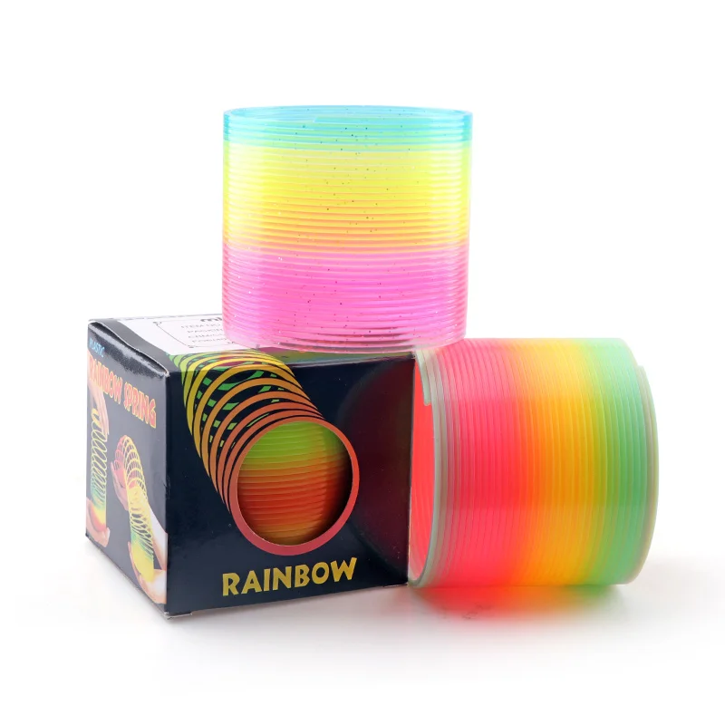 Ept 1 Dollar Store Promotion Toy Educational Rainbow Circle Toy Spring Spiral Toy