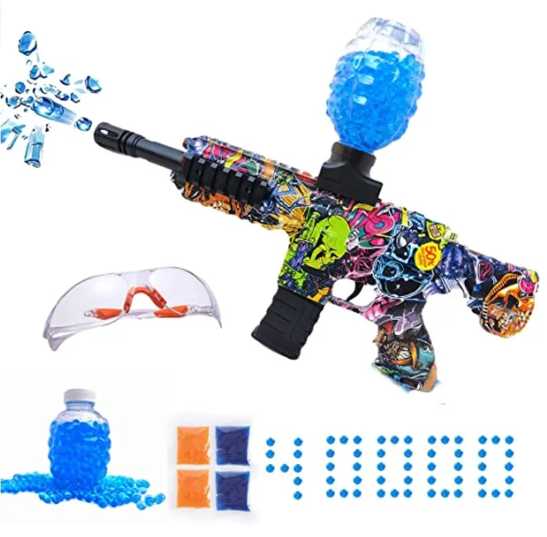Gel Ball Blaster,Splatter Ball Gun with Water Beads Mini Electric Toy Gun for Outdoor Super Shooting Games Activities Automatic