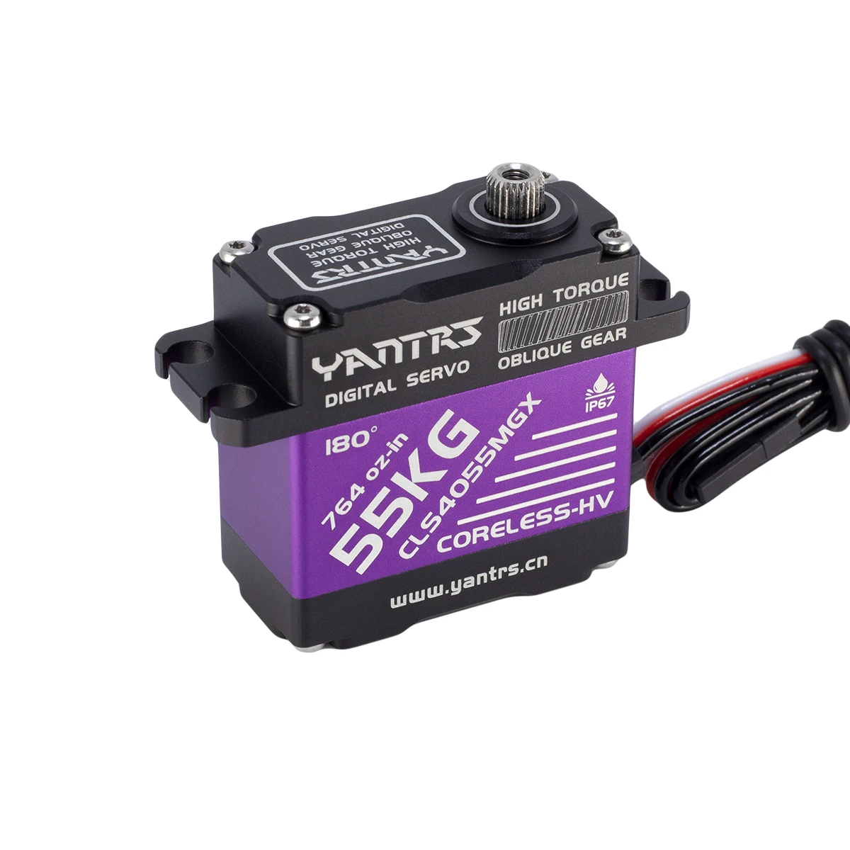 Waterproof Servo 55KG 180 Degree Aluminum Case Digital Steel Oblique Gear8.4V HV Coreless Servo for RC Car Truck Crawler Boat