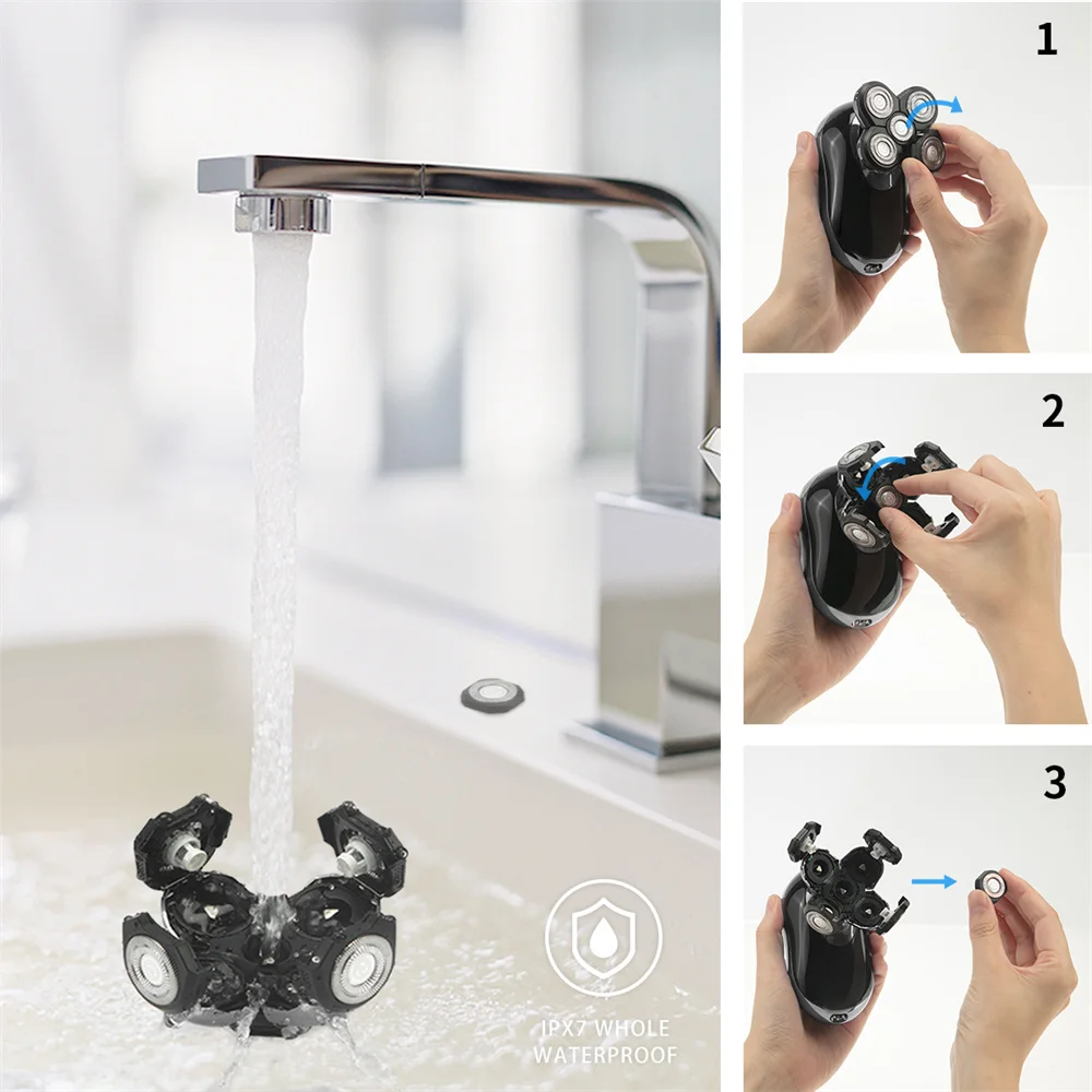 Новое поступление 2021 Мужская водонепроницаемая электробритва портативная с usb-зарядкой для