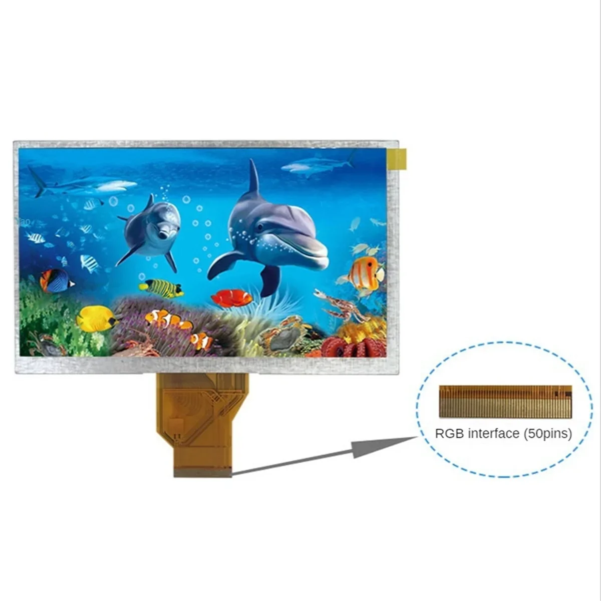 7-inch IPS display screen with high-resolution 1000 brightness for outdoor fishing and underwater monitoring display