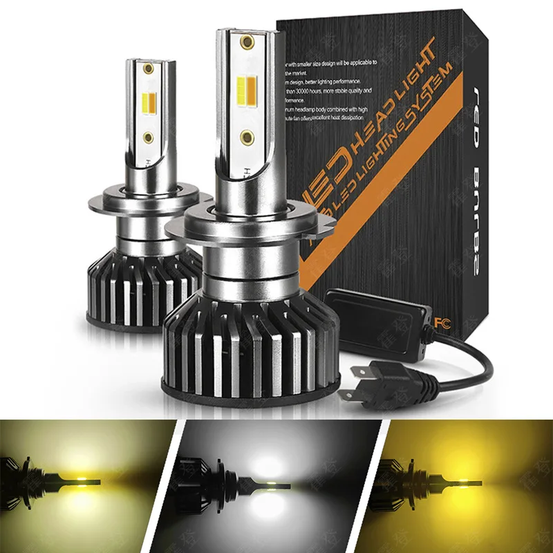 New X29 High-Power LED Car Headlight for Toyota 3 Copper Pipes 12V Canbus Compatible H1 H4 H7 H11 Bulb Lamp  LED Headlights