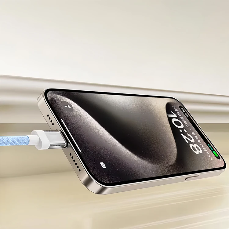 Colorful braided cable fast charging cable charger pd type-c data cables for iphone android phone usb type c to usb type c