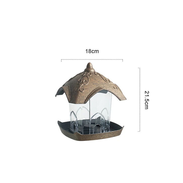 high quality clear window acrylic wild bird feeder plexiglass large bird house with suction cups