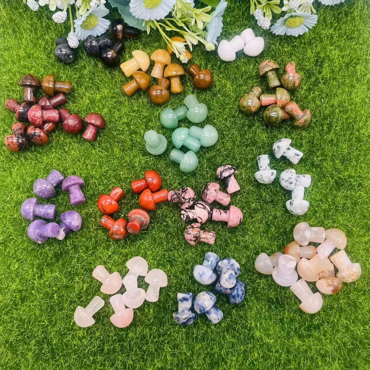Natural Stone Crystals Healing Stone Different Materials Crystal Bulk Wholesale Small Mushroom Carving