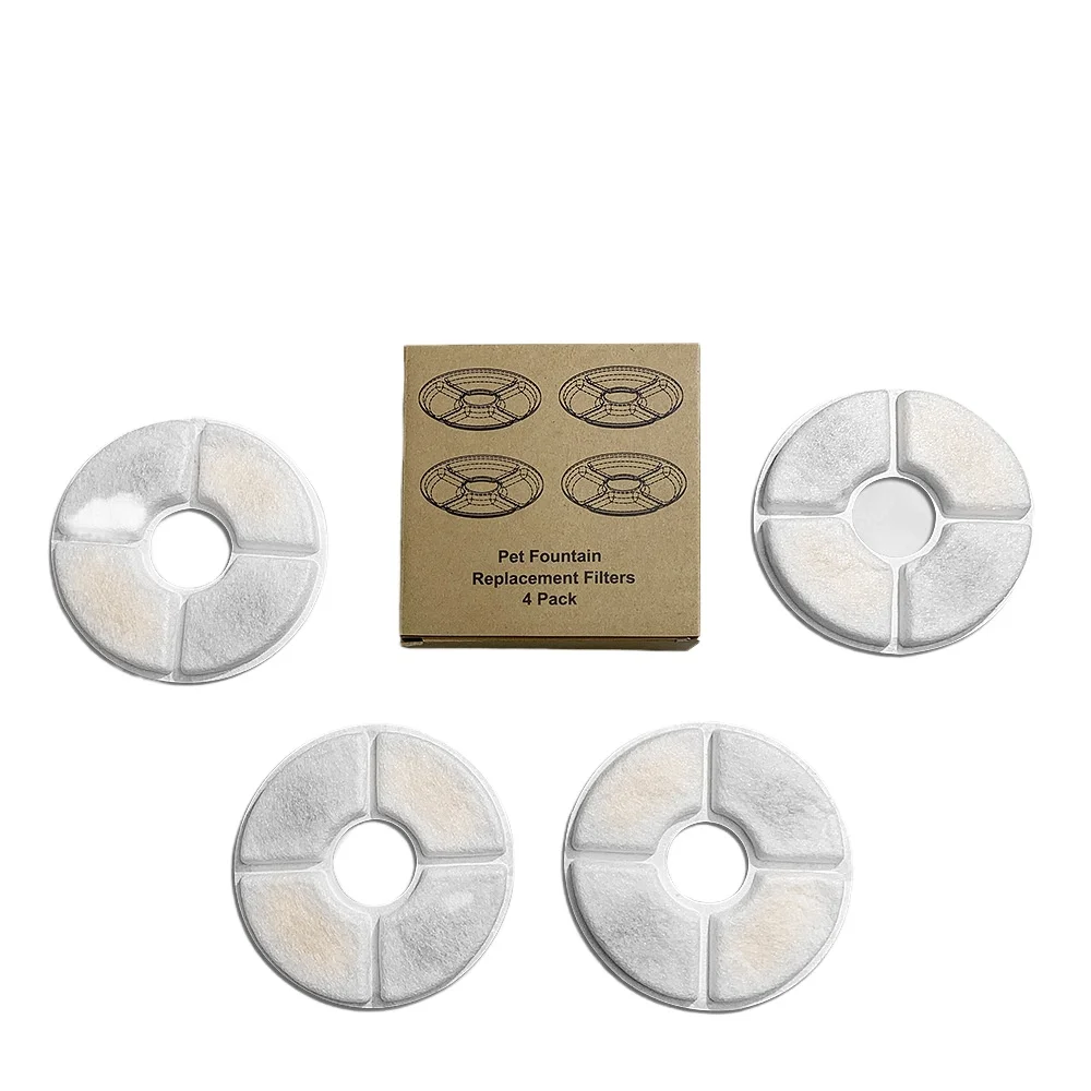Shengfeng Small flower pet  filter element fountain water dispenser accessories round replaceable cat accessories