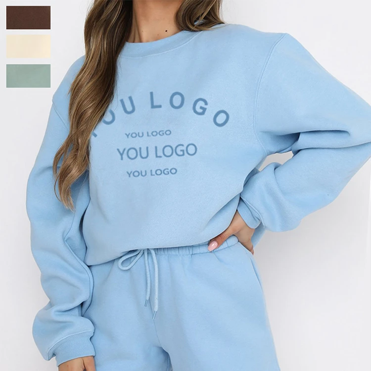  Sudadera Algodon Deportiva; Сезон весна-осень с круглым вырезом пользовательские флисовой куртки женские пот люкс рубашка изготовленным на заказ логосом пуловеры однотонные толстовки