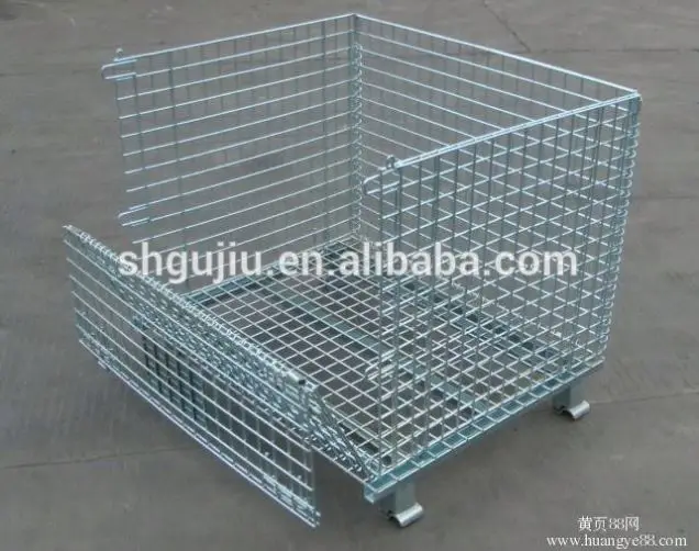 Logistics industry customized Japan Storage Equipment Wire Mesh Container With Caster