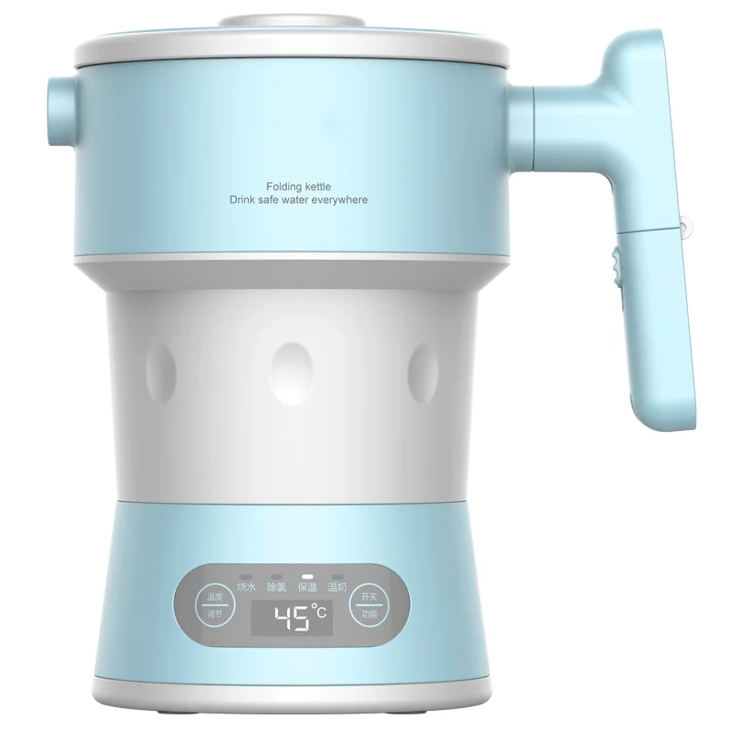 Collapsible kettle Silicone Automatic mechanical foldable  electrical multi cooker electric kettle portable