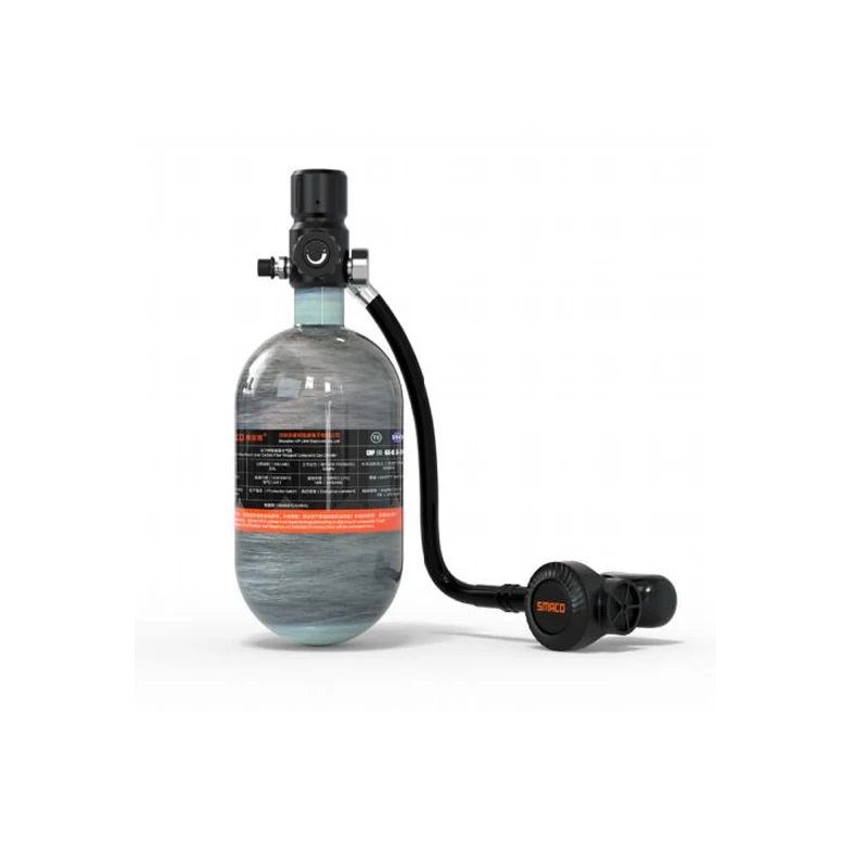 SMACO 30MPA 1.1L Emergency Breathing Systems Carbon Fiber Cylinder Tank System Emergency Underwater Breathing Apparatus