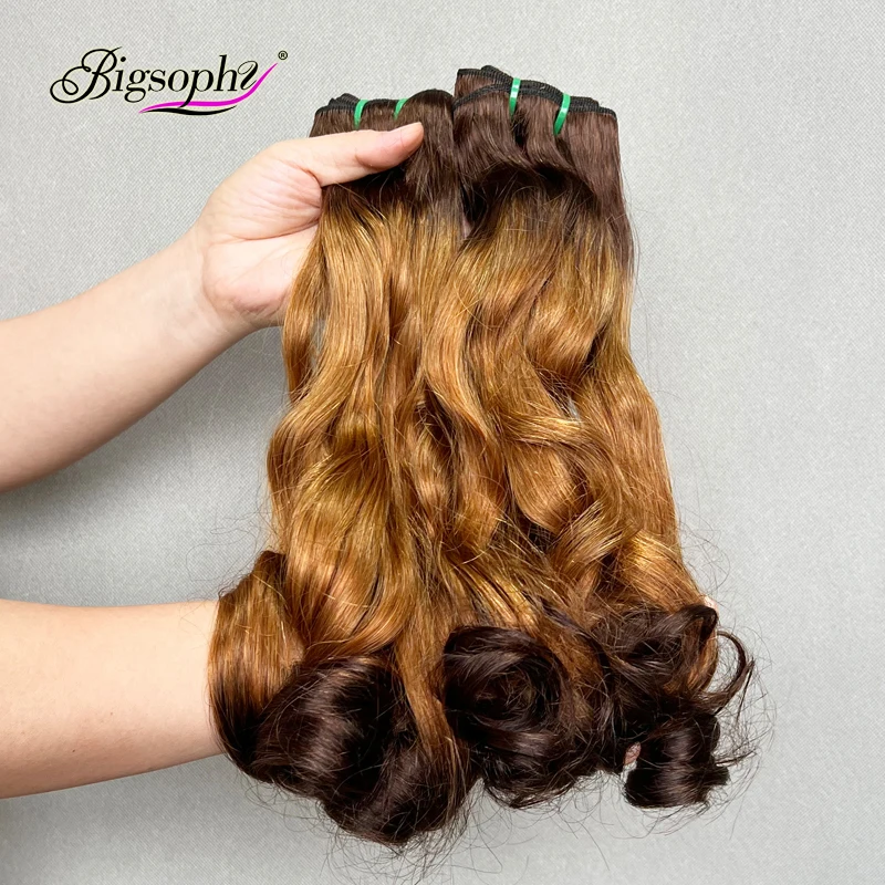 Волосы Funmi 8-22 дюйма высококачественный SDD упругие кудри плетение волос для всех женщин цветные пучки с застежкой спереди