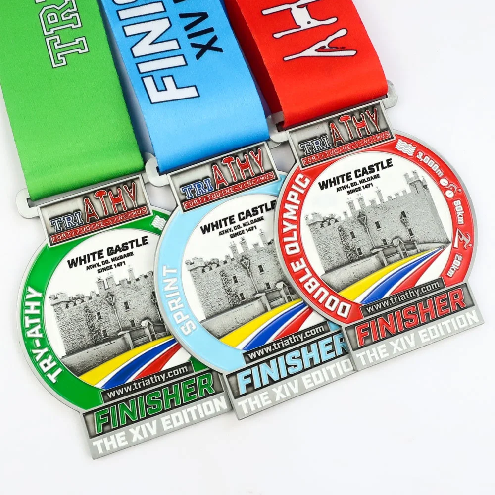 custom wholesale 3D die cast cycling mountain bike bicycle race sport award medal