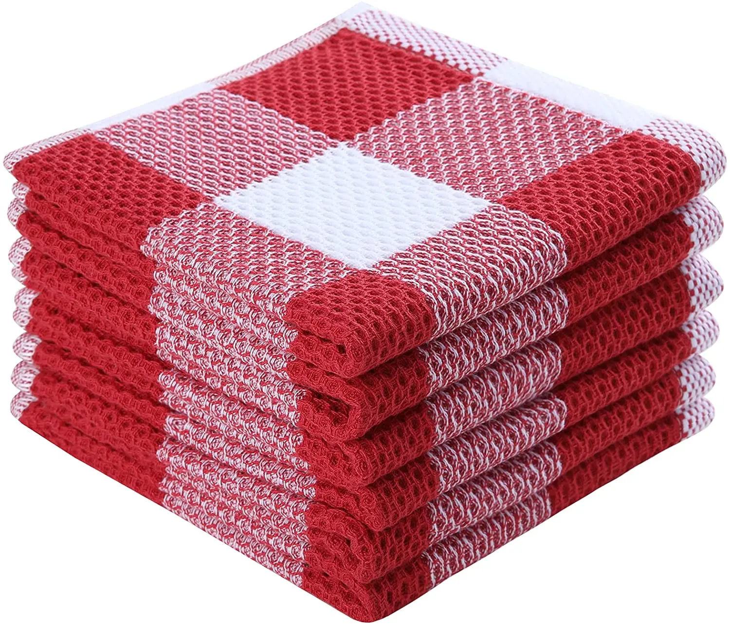 Amazon hot sale waffle weave towel high quality absorbent and easy to clean waffle organic cotton towels durable dish towels