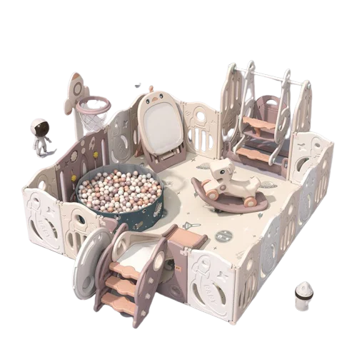 2022 New Baby plastic playpen indoor kids playard play fence for children