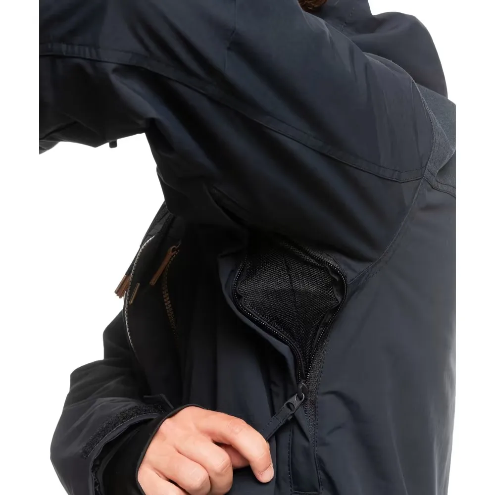 OEM Men Ski Jacket Snowboard Jacket Windproof Waterproof Quick Drying Removable Hood Fleece Lined Collar