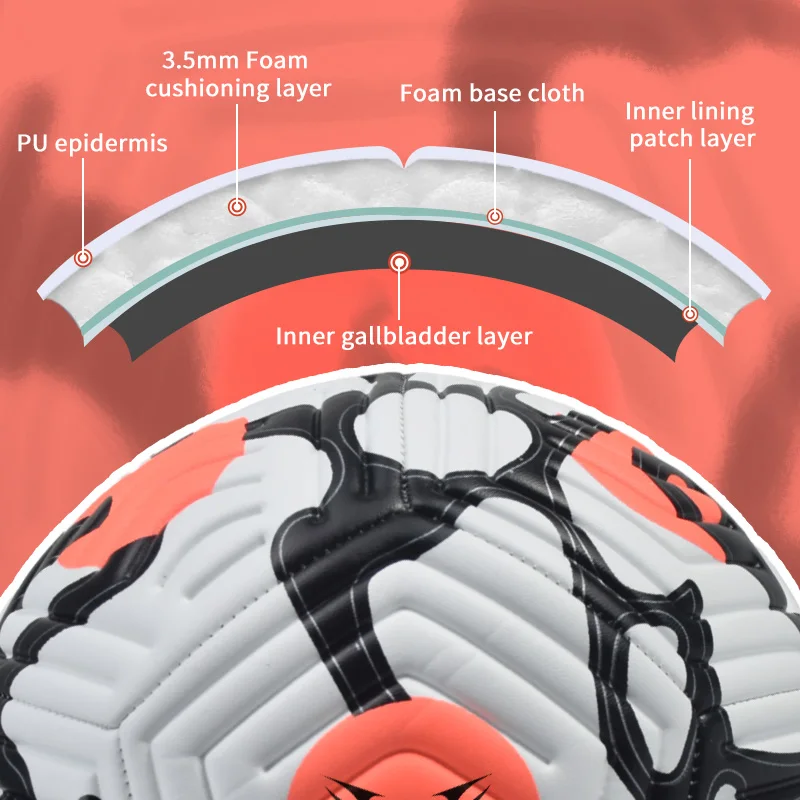 High-end new technology and new materials composite pu customized football