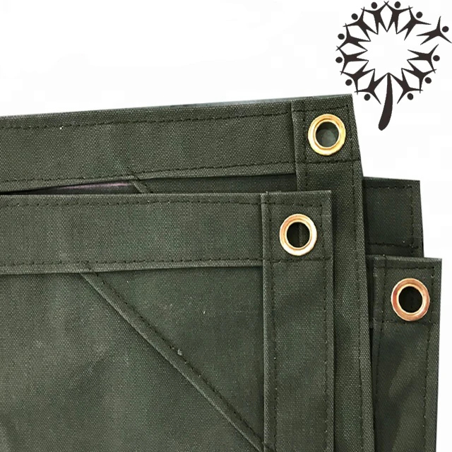 Брезентовый брезент армейского зеленого цвета, 8 дюймов x 10 дюймов, 12 унций, прочный Водонепроницаемый брезент для промышленного и коммерческого использования