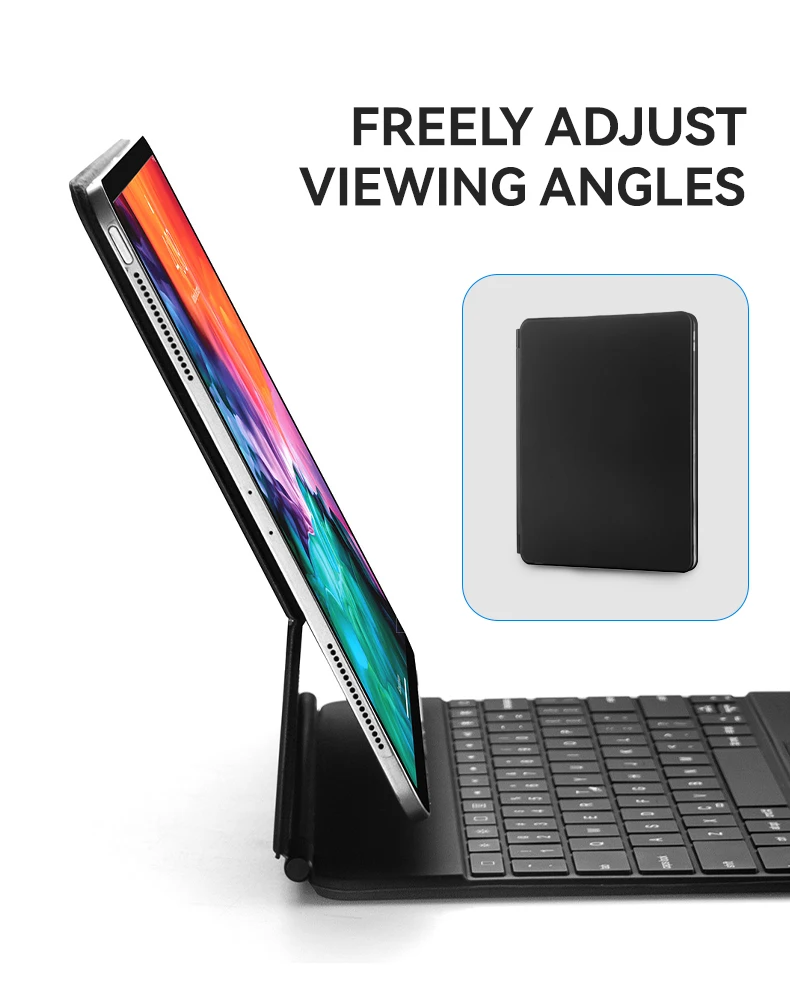 2020 Pro 12.9 Cover Case Backlit Magic Tablet Keyboard with Touchpad for iPad Pro 4th