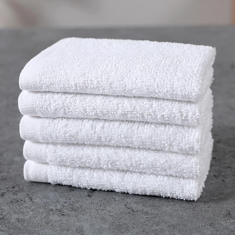 Custom logo kichen hand towel 100% cotton soft white hotel airline disposable compressed cotton face towel for airline spa