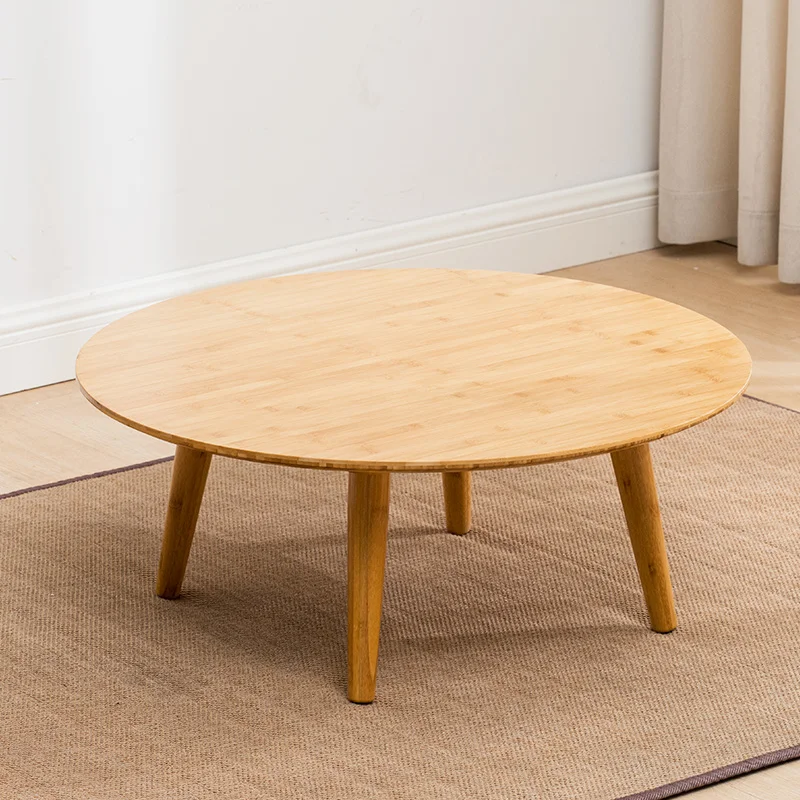 
Dinning table Dia 80cm round bamboo wood Janpanese tatami 