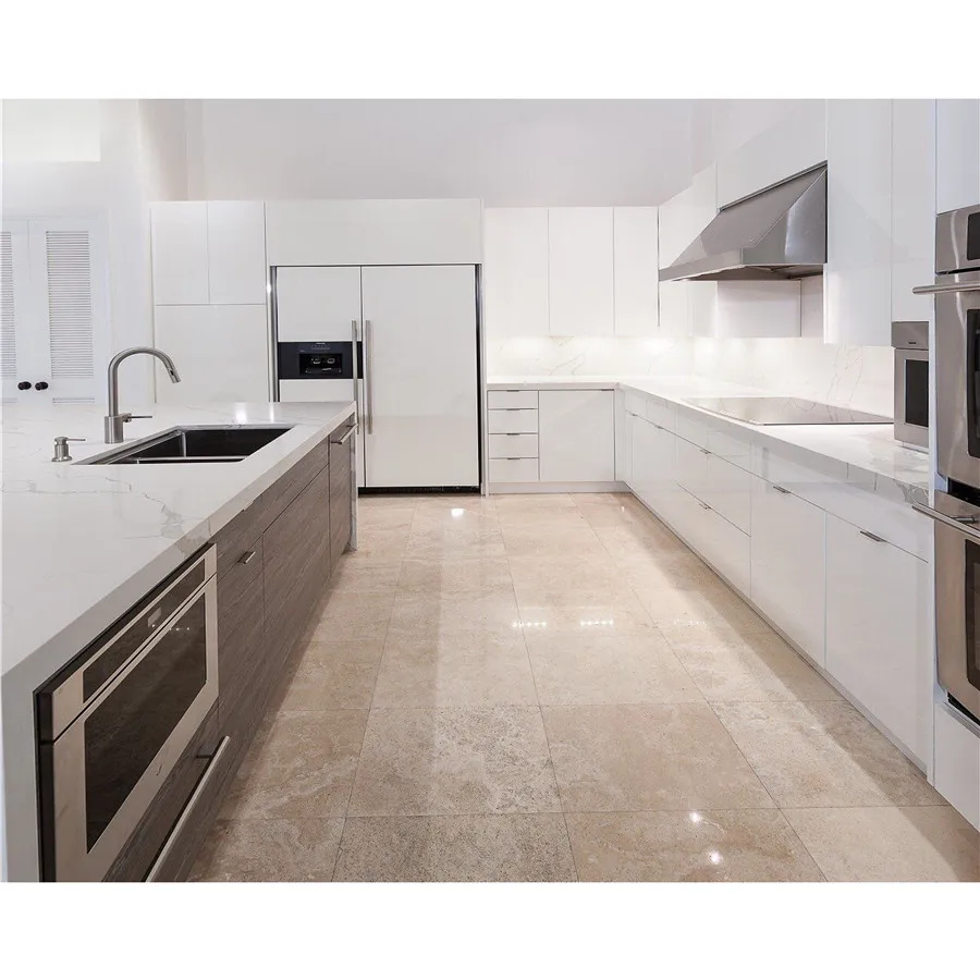 Custom High Quality Modern Lacquer Finish Self Assemble White Shaker Design Kitchen Cabinets