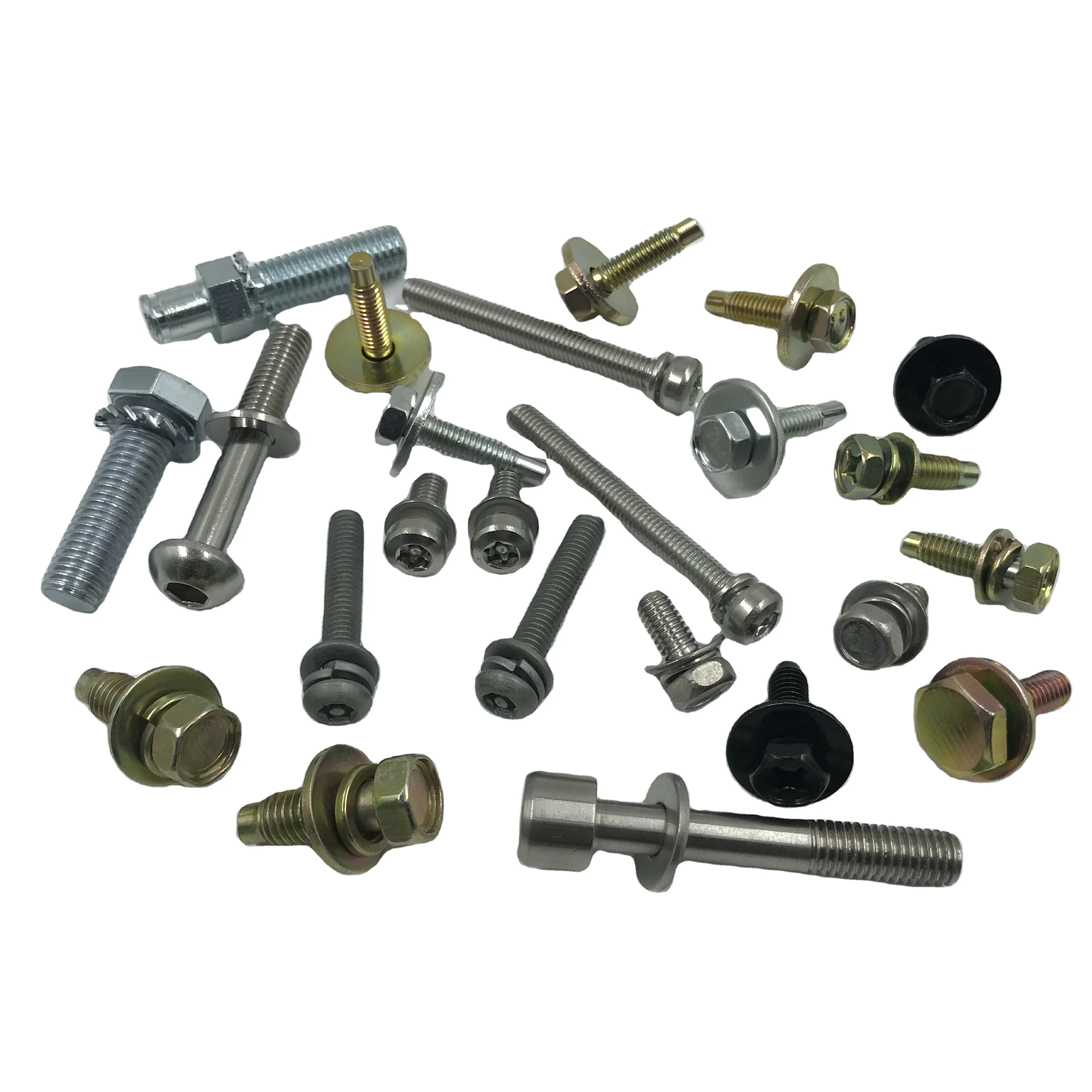 OEM Customized 304Stainless Steel 8.8 Grade Sems Hex Socket Countersunk Head Screw with captive disc spring washer