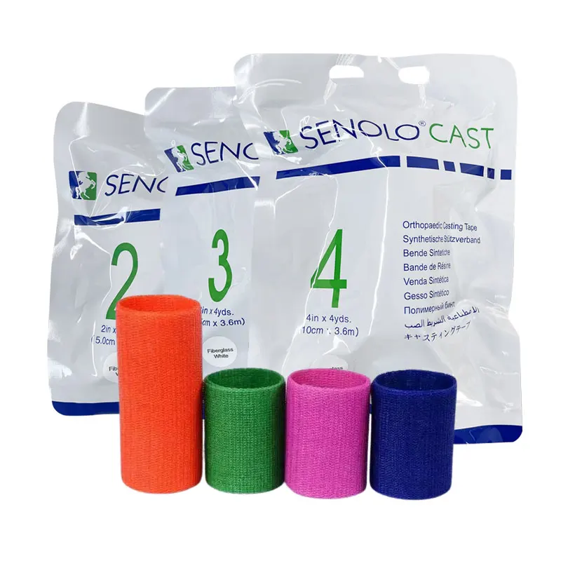 Different Colors Orthopedic Fiberglass Casting Tape Plastic bandage orthopedic fibreglass bandage and casting tape