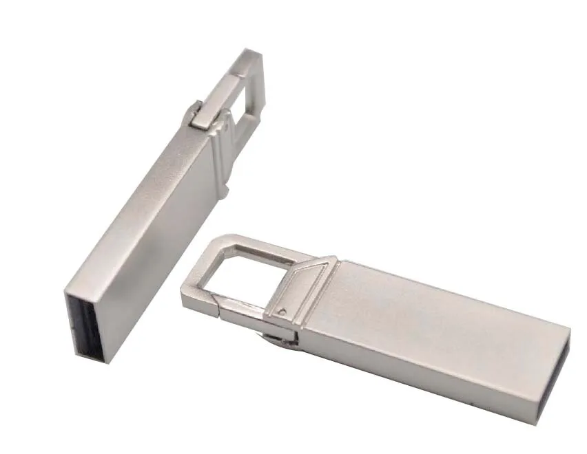 
External Hard Disk Mini Hook USB 2.0 2GB 4GB 8GB 16GB 32GB 64GB Bulk custom logo USB Flash Drive key chai shape 