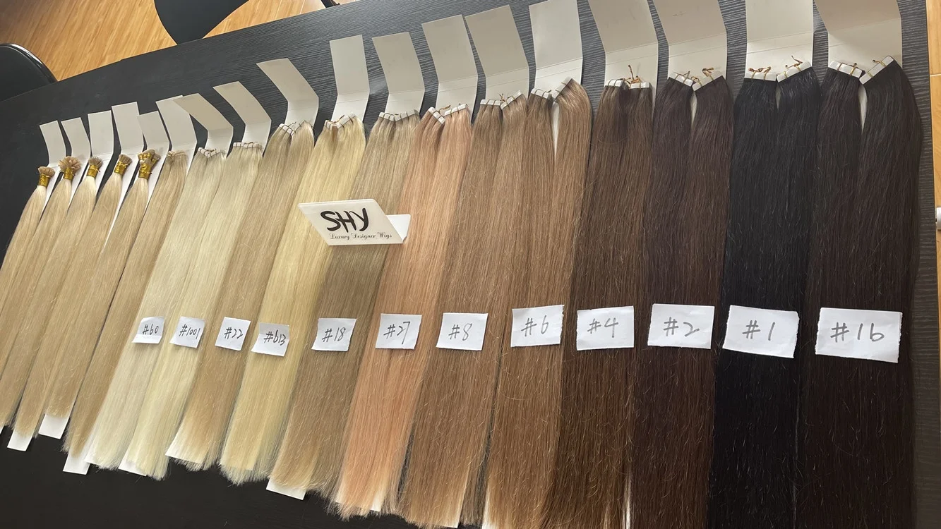 Wholesale Cheap Remy Human Hair Extension Sew In Weft Hand Tied I ,V,Flat,U Tip Hair In Stock