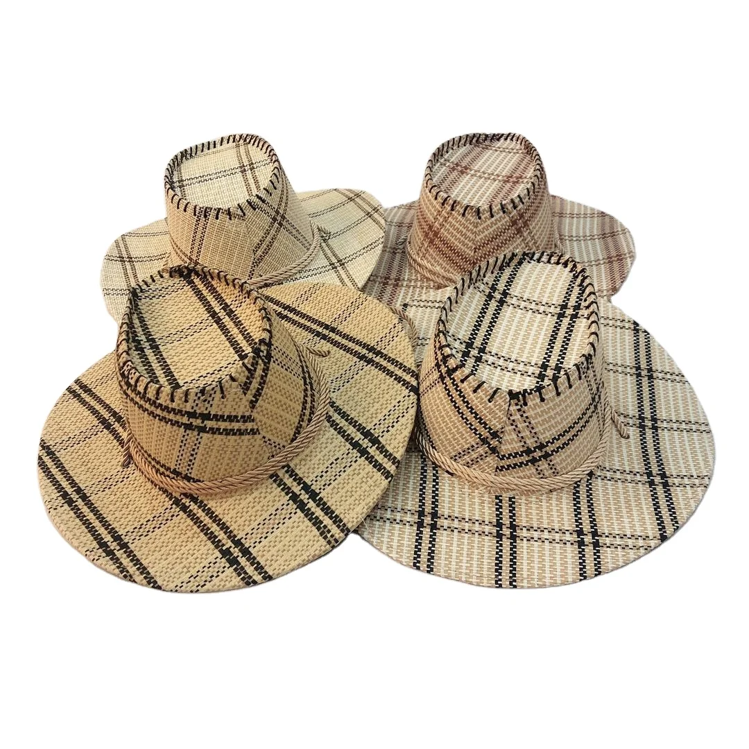 Wholesale Custom Straw Cowboy Hats Western Cowboy Cuero Cap Mexico Cowboy Hats