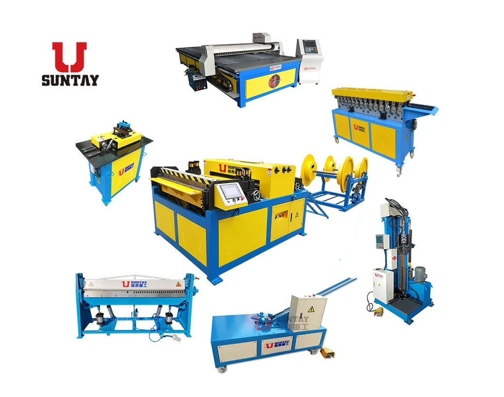HVAC coil line machine auto duct manufacturing line 3 with 7t weight capacity decoiler
