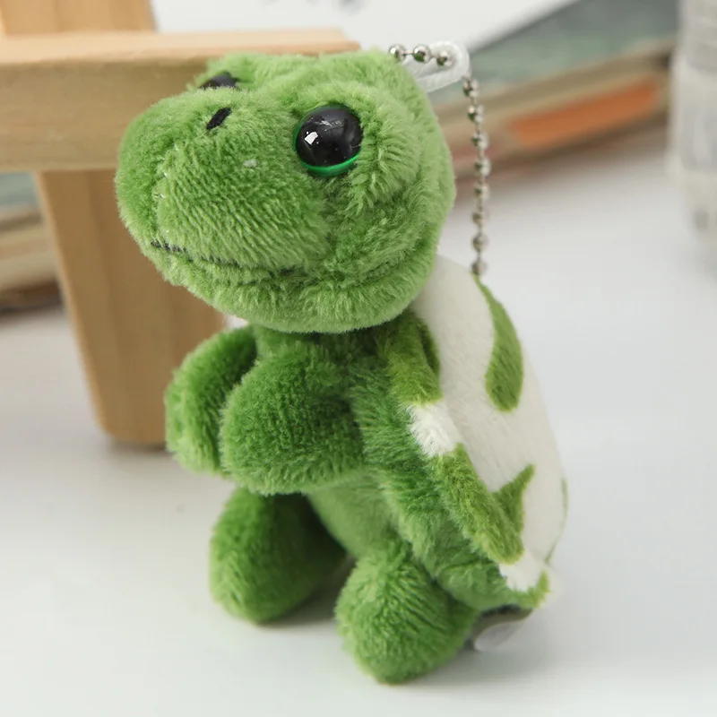 8cm Cute Big Eyes Little Turtle stuffed animal Plush Turtle Keychain Soft Cotton Doll Child Kawaii plush keychains toy Bag charm