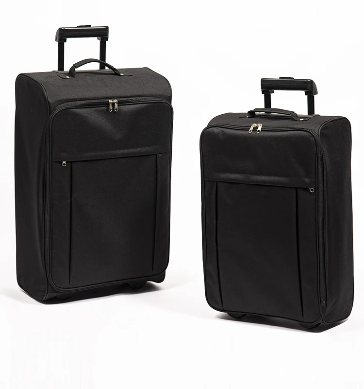 TK custom oxford polyester portable zipper bag travel soft luggage trolley outdoor bag large capacity suitcase 2pcs set  unisex