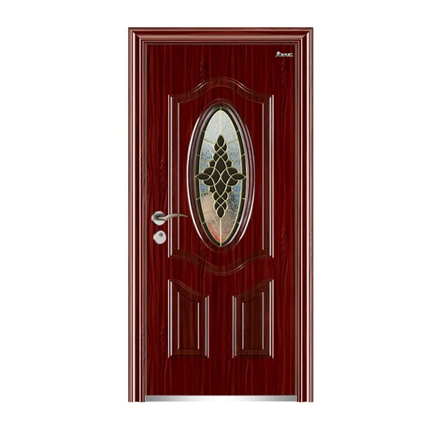 2022 Latest design Security Entrance American Front Door Glass Main Gate White door