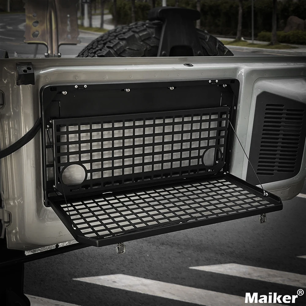 Maiker Double Tailgate Table For Ford Bronco Manufacture Accessories 4x4 Offroad Rear Door Frame Table For Bronco