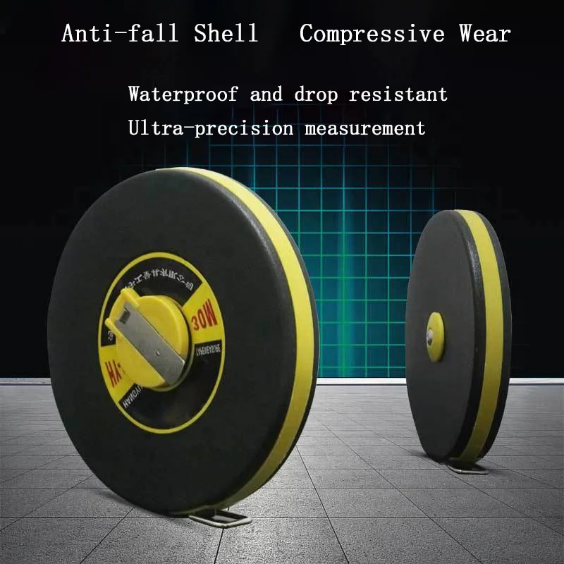 Wholesale 20m 30m 50m Soft Meter Fiberglass Measuring Tape Skyasia Cinta Metrica Fiber Water Proof Leather Tape Measure